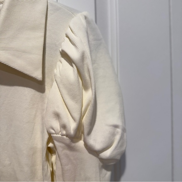 Area Stars Cream Ribbed Button-Up Women's Top - Picture 5 of 6